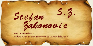Stefan Zakonović vizit kartica